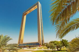 Dubai Frame AED 50 — best value paid attraction in Dubai old meets new view