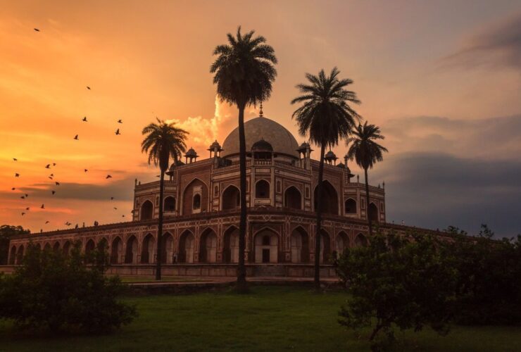 delhi humayuns tomb sunrise