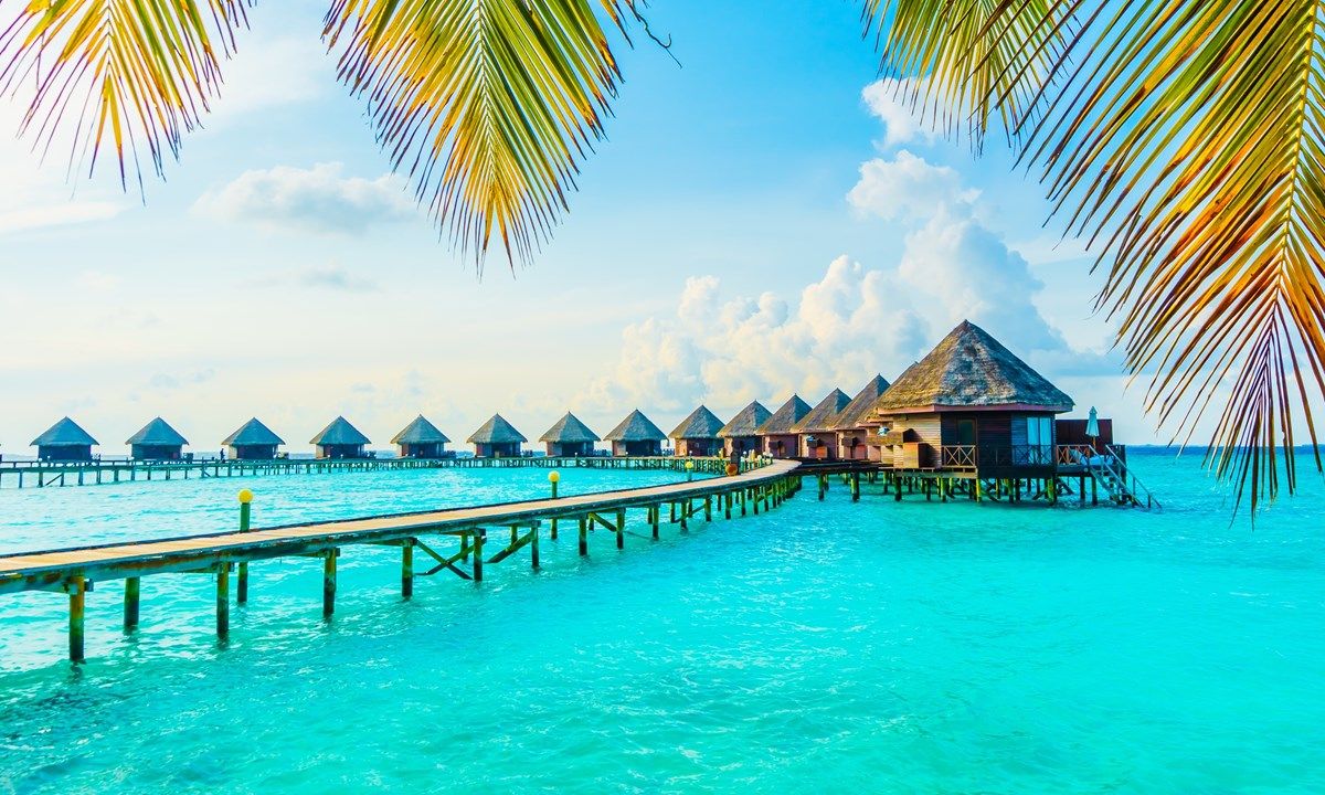 maldives local island beach turquoise